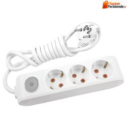 Viko Multi-Let Üçlü Grup Priz Anahtarlı Topraklı 3 Metre Beyaz (Çocuk Korumalı) 90117303